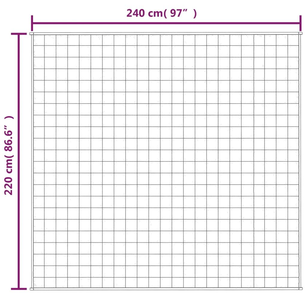 Vidaxl Manta Con Peso Tela Color Crema Claro 220x240 Cm 15 Kg_2