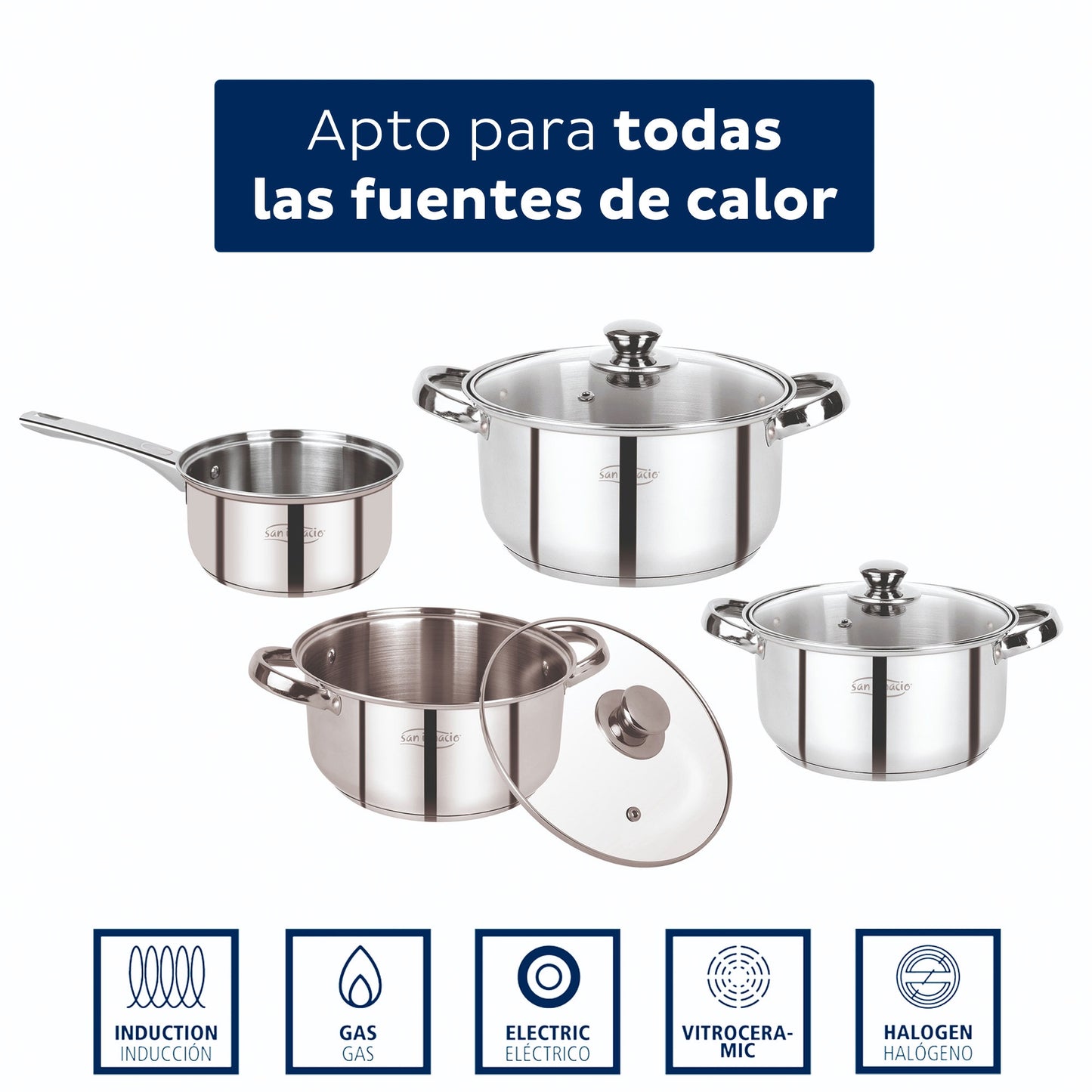Set 7pc Bateria De Cocina Acero Inox Lexia_2