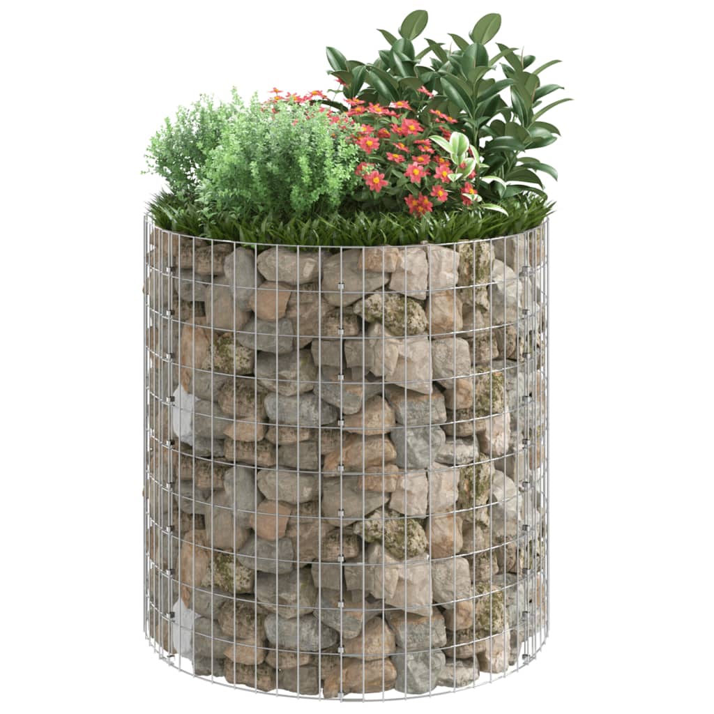 Poste Circular De Gaviones Acero Galvanizado Ø100x100 Cm / Vetonek_1