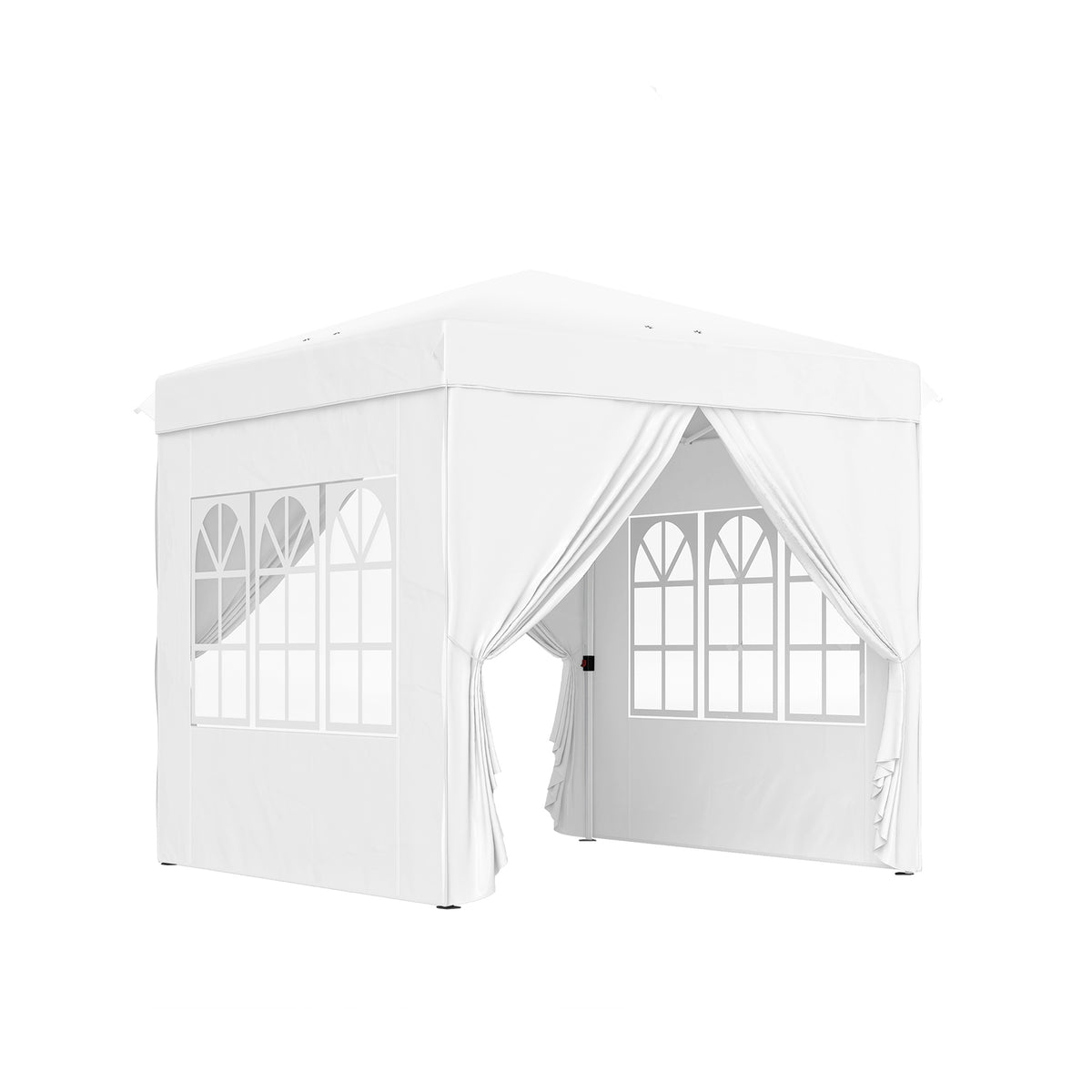 Carpa Plegable Outsunny Metal, Tela Oxford Blanco 248x248x270 Cm_0