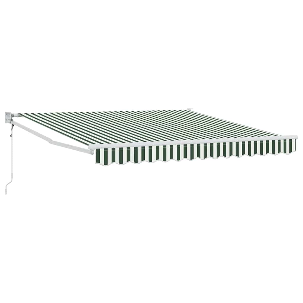 Toldo Retráctil Verde Y Blanco 300 X 250 X 165 Cm_0