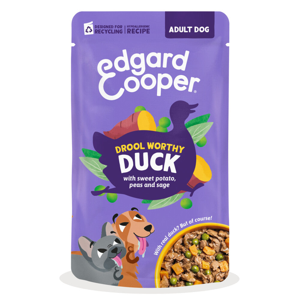 Guiso de pato hipoalergénico para perro Edgard & Cooper 150 g