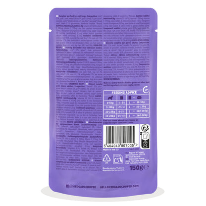 Guiso de pato hipoalergénico para perro Edgard &amp; Cooper 150 g