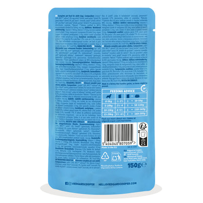 Guiso de salmón y pollo para perro Edgard &amp; Cooper 150 g