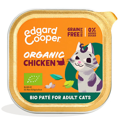 Paté ecológico de pollo para gato adulto Edgard &amp; Cooper 85 g