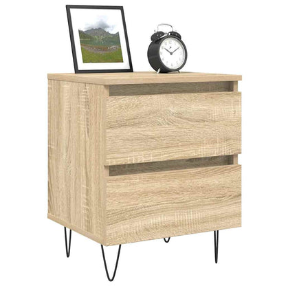 Mesita De Noche Madera De Ingeniería Roble Sonoma 40x35x50 Cm_1