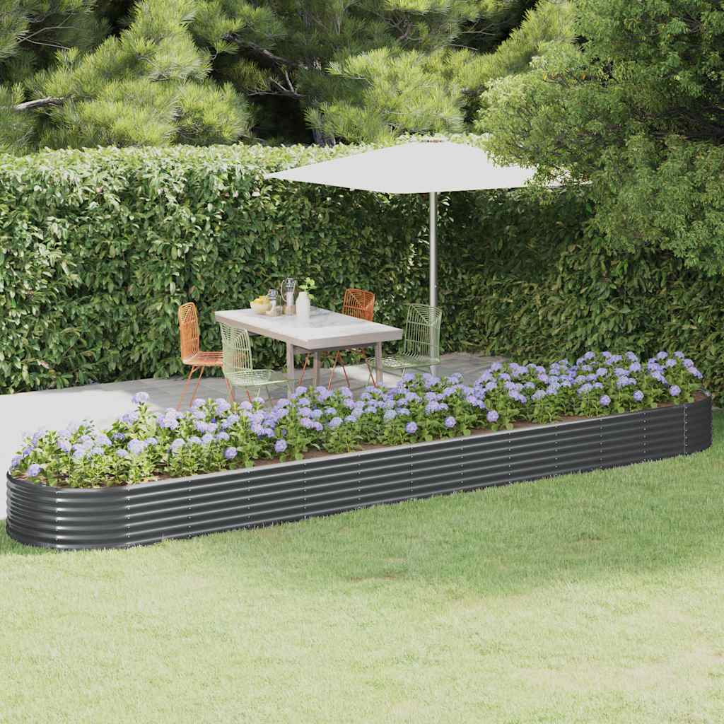 Jardinera Arriate Acero Galvanizado Antracita 600x140x36cm_1