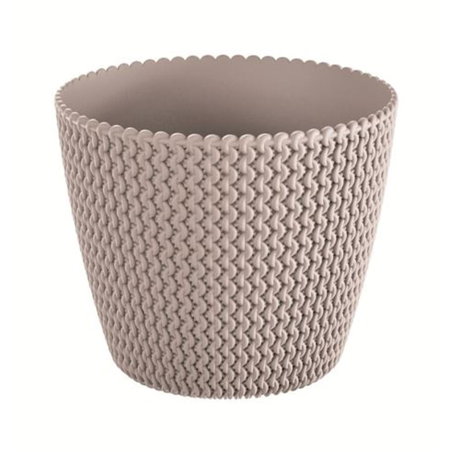 Maceta Redonda 18,6l Prosperplast Splofy De Plastico En Color Mocca, Ø34,1 X 28,9 Cm_0