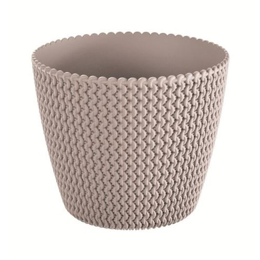 Maceta Redonda 5l Prosperplast Splofy De Plastico En Color Mocca, Ø21,8 X 18,4 Cm_0