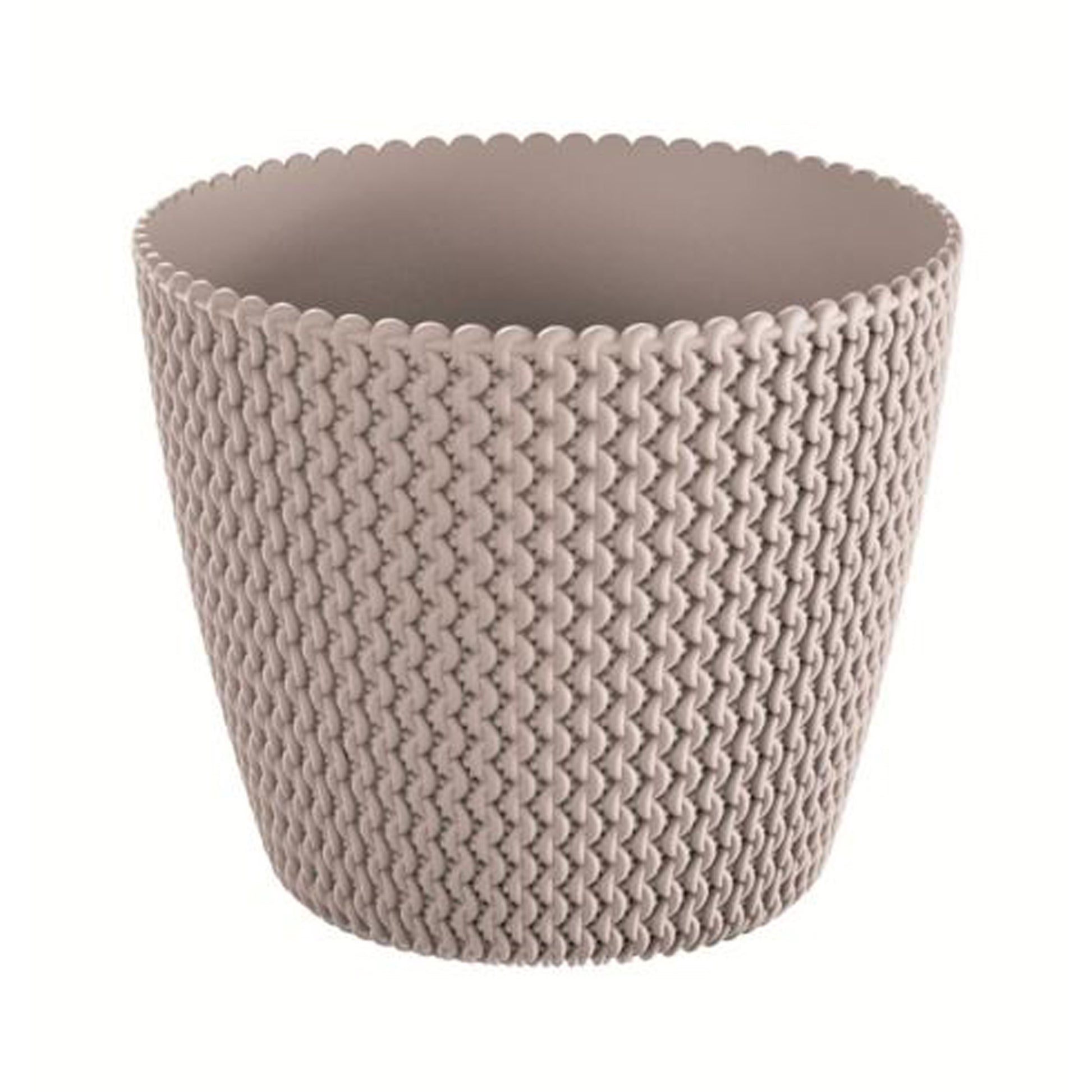 2x Maceta Redonda 8l Prosperplast Splofy De Plastico En Color Mocca, Ø25,9 X 22 Cm_3