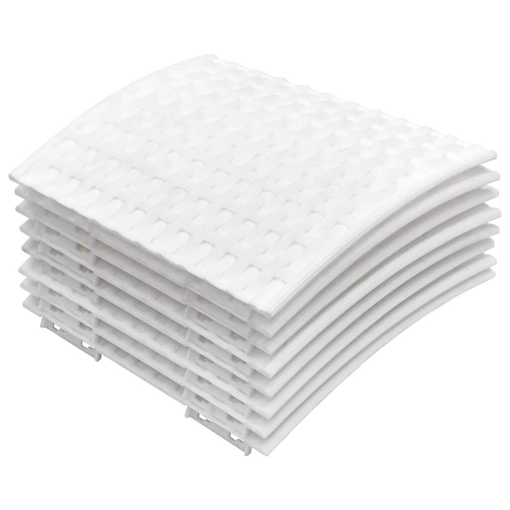 Vidaxl Falda Del Árbol De Navidad Plástico Blanca Ø65x23 Cm_0