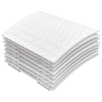 Vidaxl Falda Del Árbol De Navidad Plástico Blanca Ø65x23 Cm_0