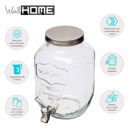 Wellhome - Dispensador De Bebidas De 4 L