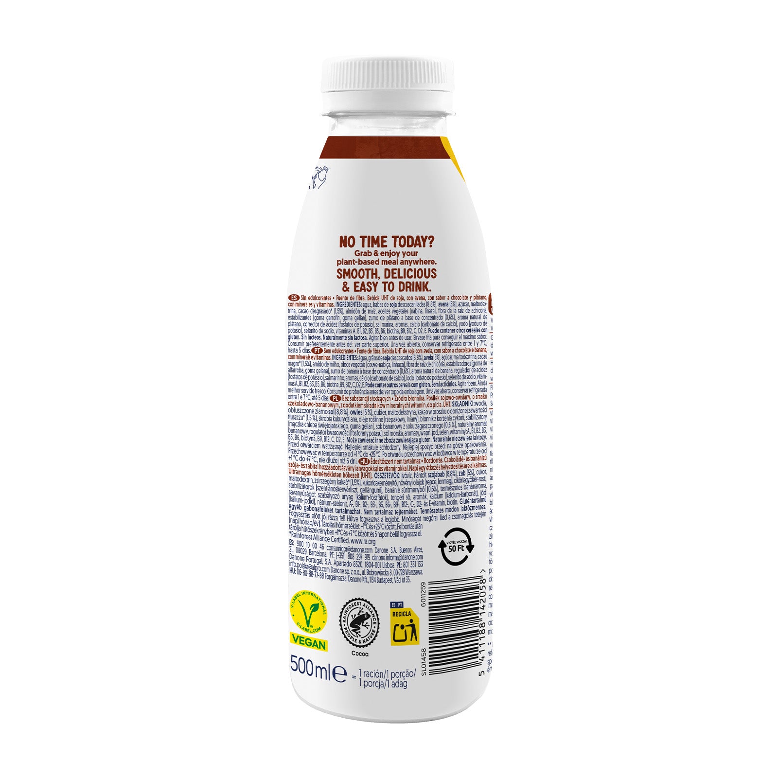 Bebida de Soja con Avena sabor Chocolate y Banana To Go Alpro 1L