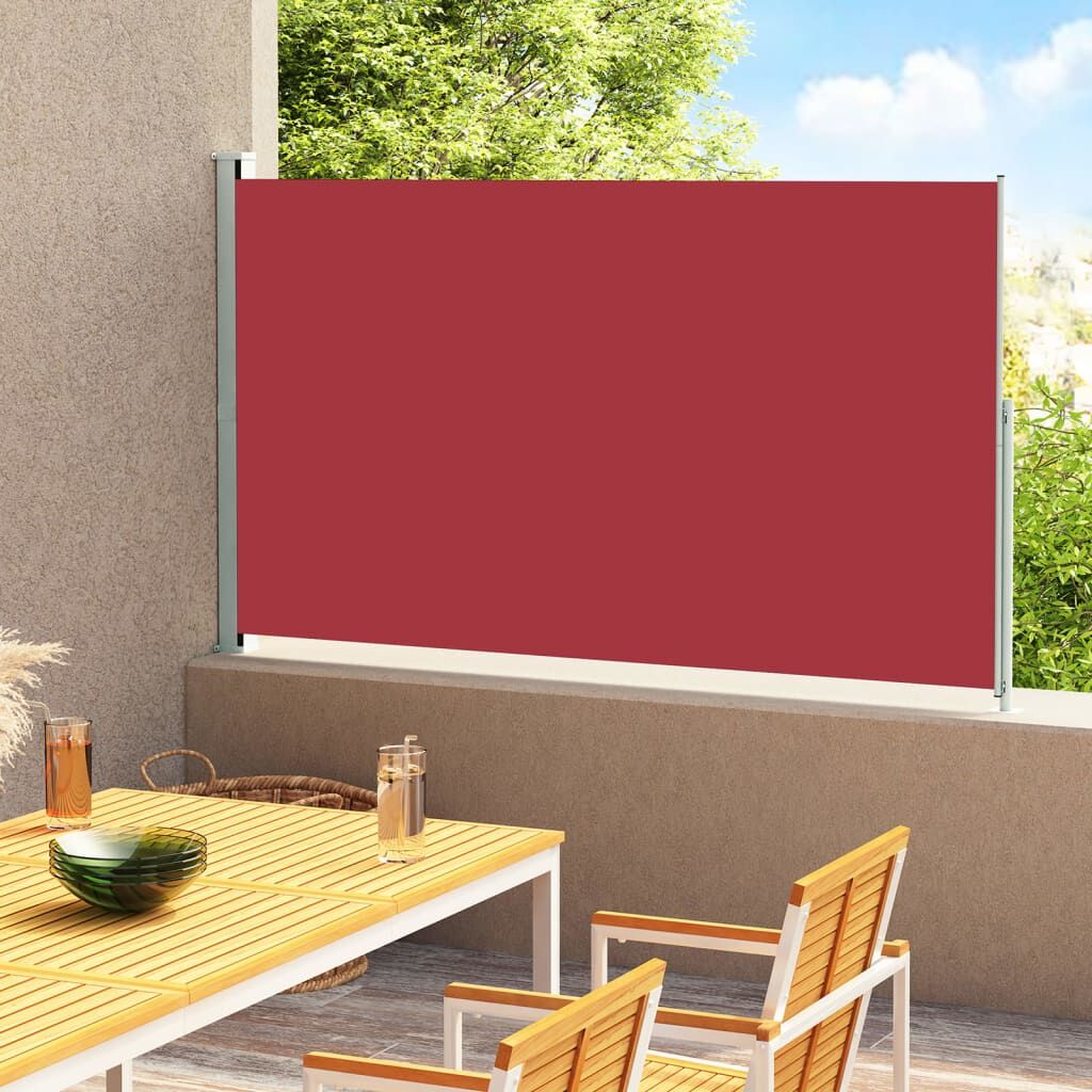 Vidaxl Toldo Lateral Retráctil Para Patio Rojo 200x300 Cm_1