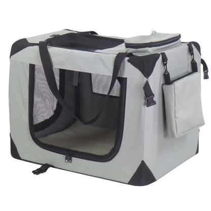 @pet Transportín Para Perros Nylon Gris 90x61x65 Cm 11074_0