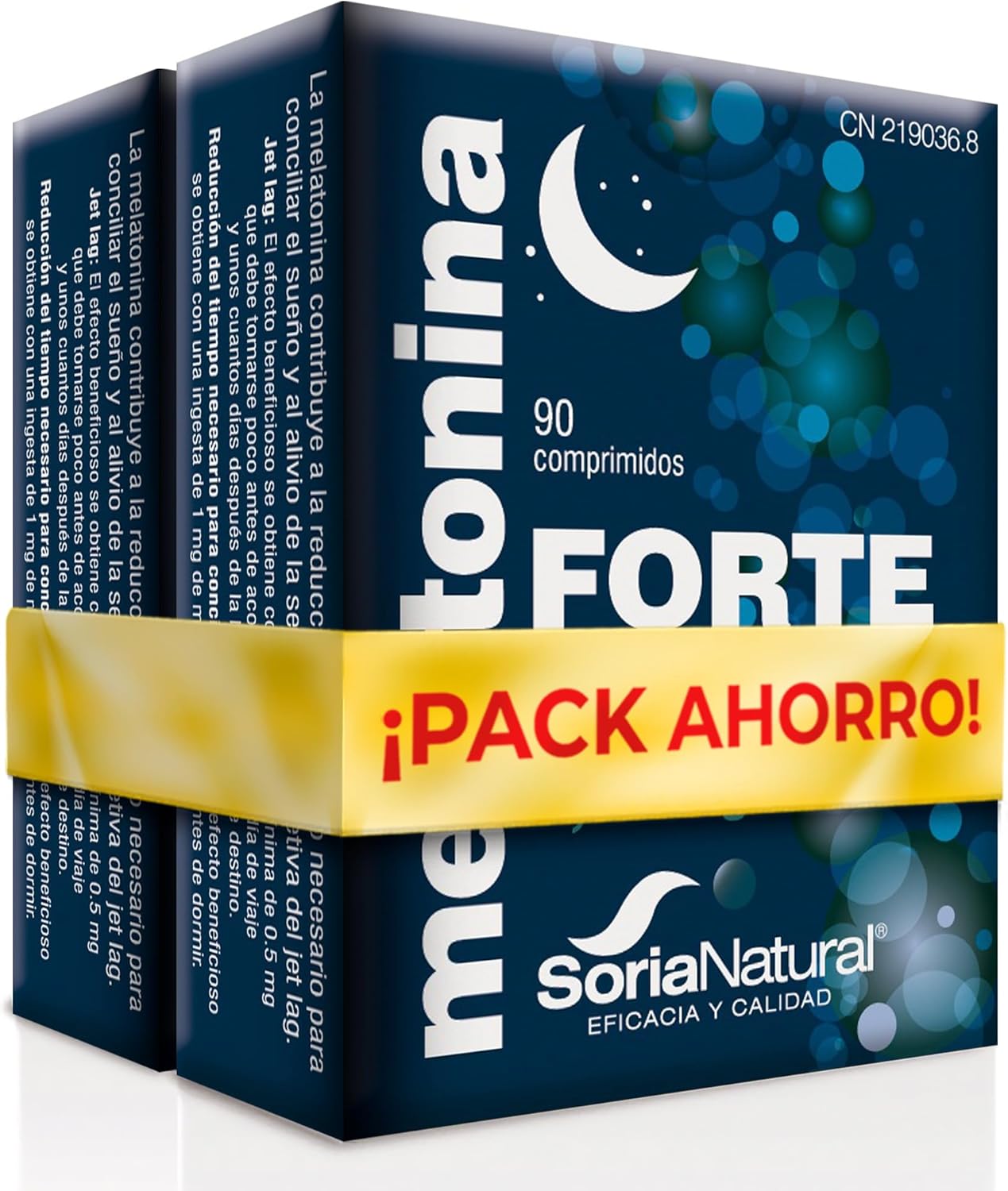 Pack 2X Melatonina 100% Pura Soria Natural 90 Comprimidos