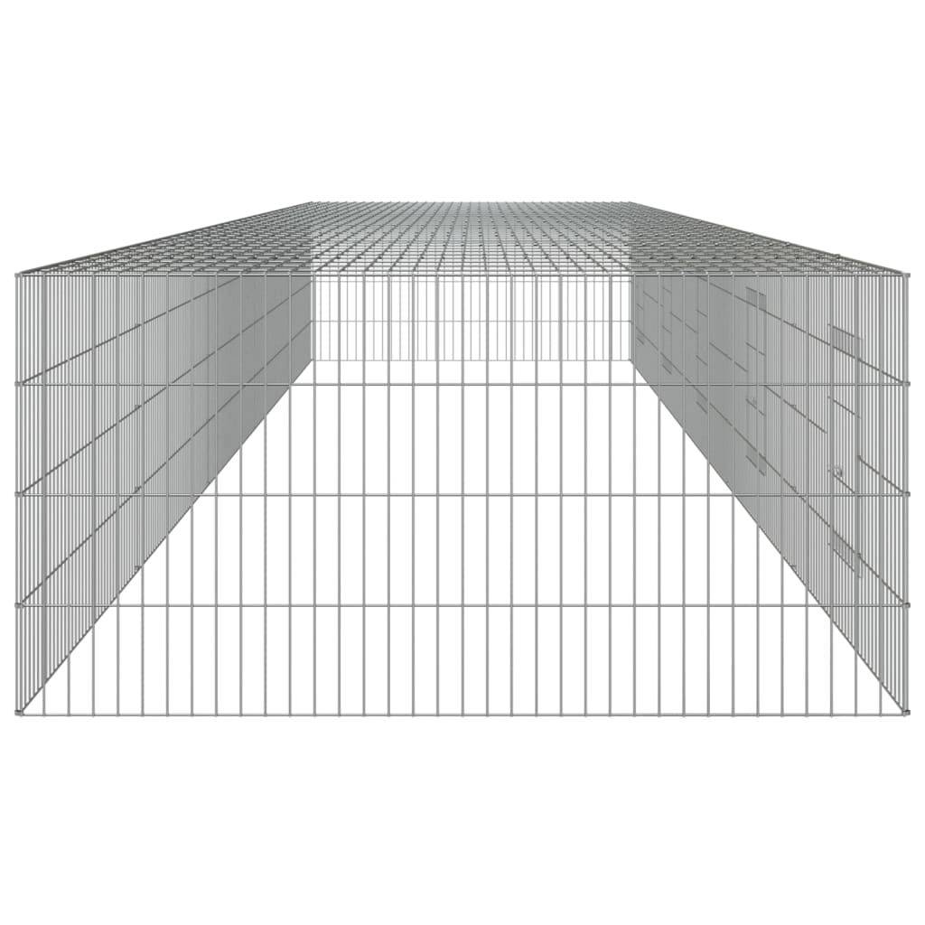 Vidaxl Jaula Para Conejos 5 Paneles Hierro Galvanizado 541x109x54 Cm_4