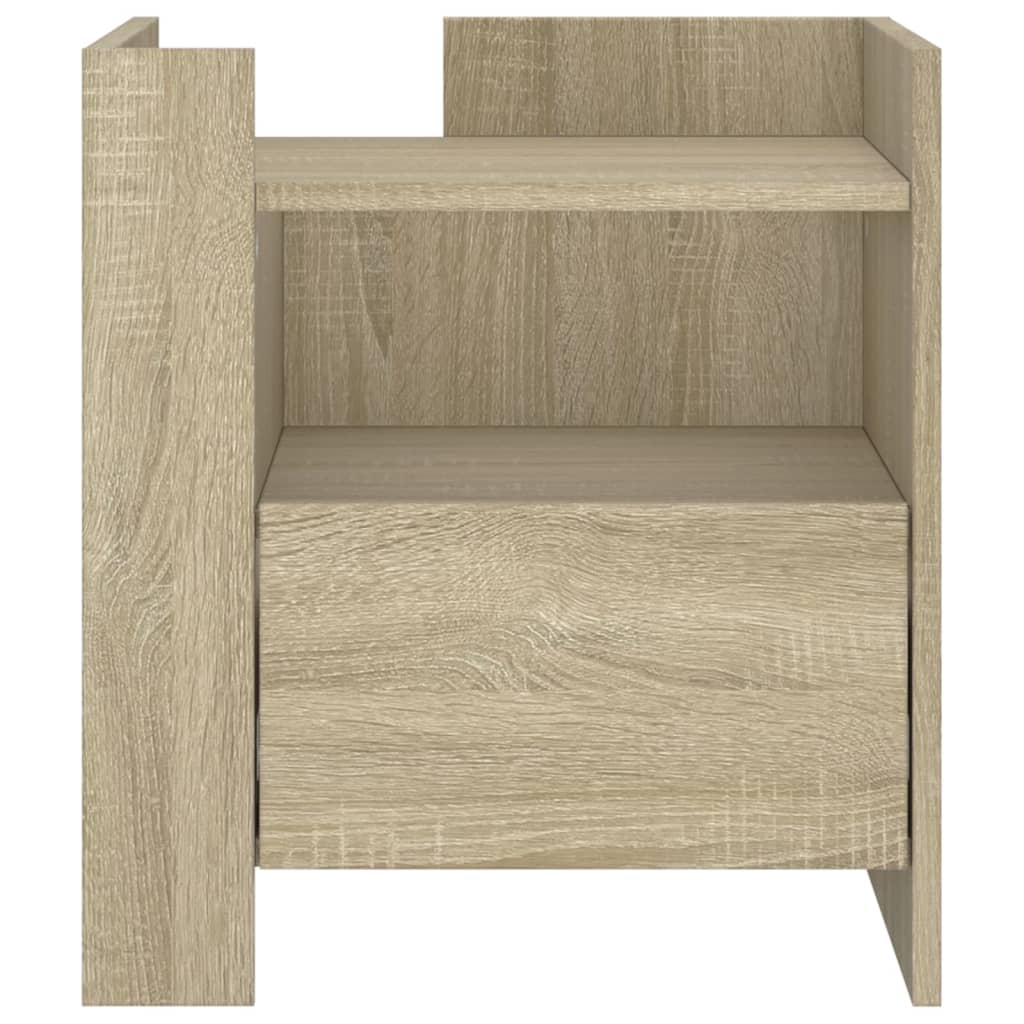 Mesita De Noche Madera De Ingeniería Roble Sonoma 45x50x50 Cm_2
