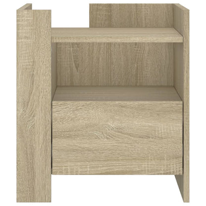 Mesita De Noche Madera De Ingeniería Roble Sonoma 45x50x50 Cm_2