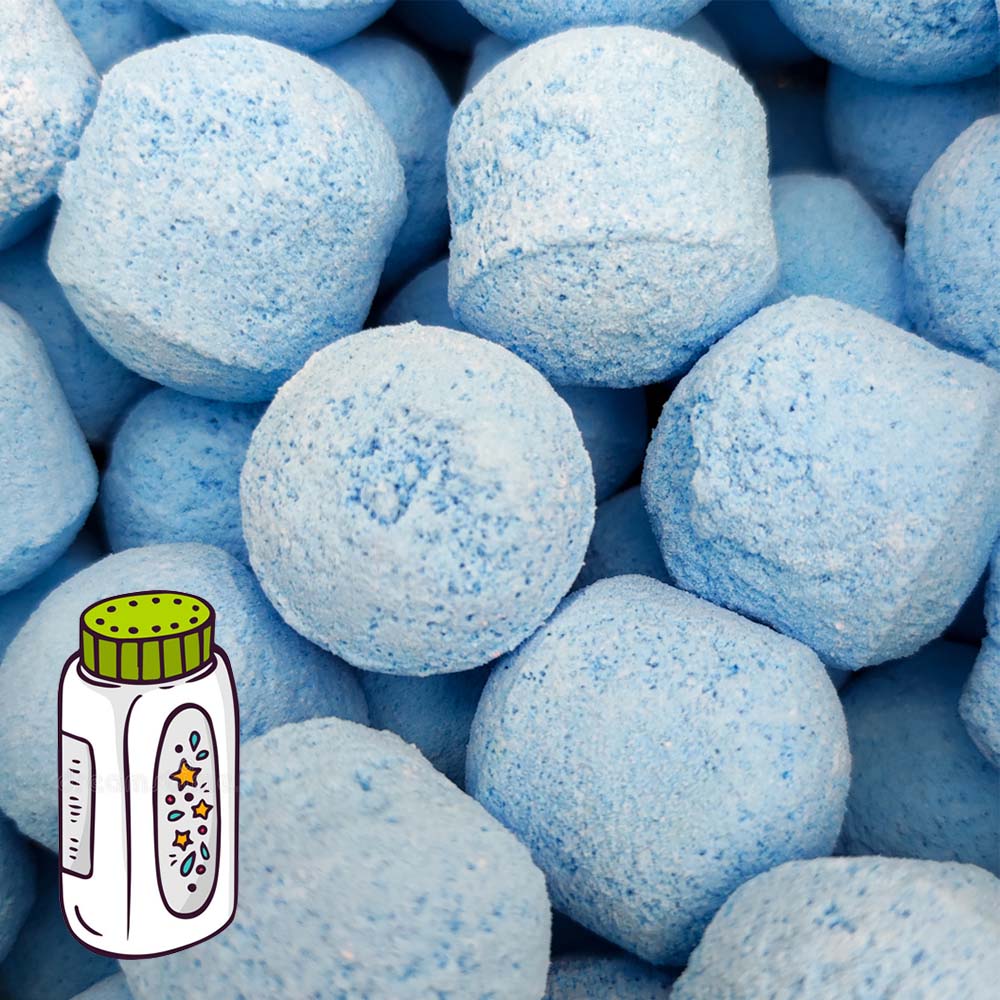 Pack 100 Bombitas Efervescentes. Alivian Pies Cansados, Refrescan E Hidratan - Pedicuras Y Manicuras - Aroma Talco_2