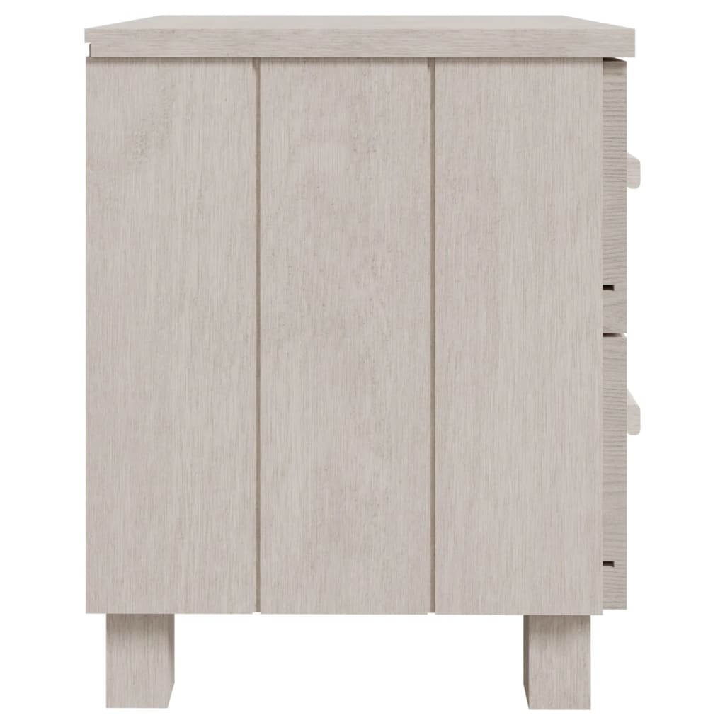 Mesita De Noche Hamar Madera Pino Maciza Blanco 40x35x44,5 Cm_2