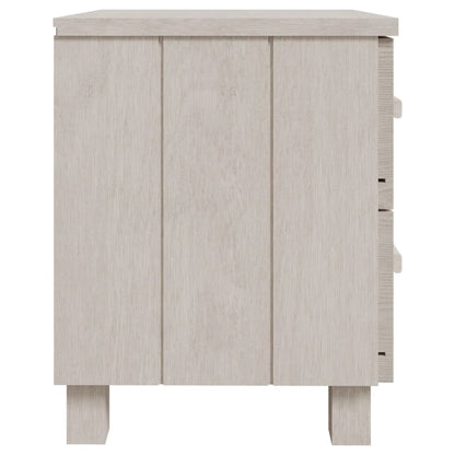 Mesita De Noche Hamar Madera Pino Maciza Blanco 40x35x44,5 Cm_2