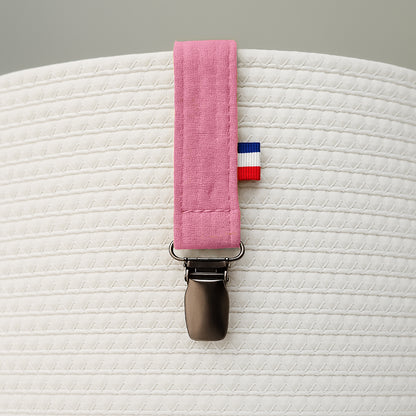 Clip Para Chupete  Rosa De Algodón Orgánico_2