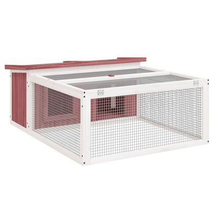 Vidaxl Conejera De Madera Maciza De Pino Moca 117,5x97x47,5 Cm_0