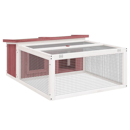 Vidaxl Conejera De Madera Maciza De Pino Moca 117,5x97x47,5 Cm_0