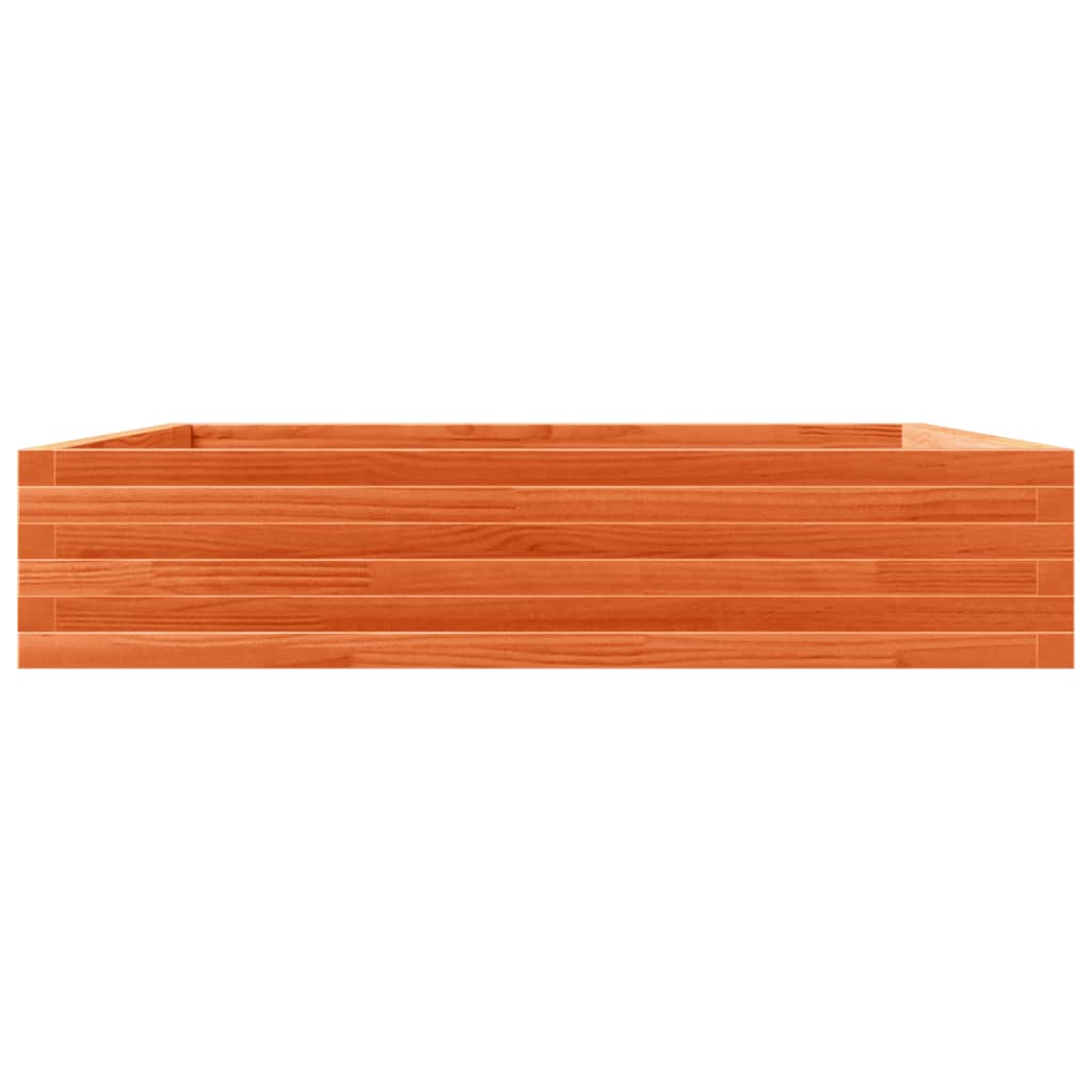 Jardinera De Madera Maciza De Pino Marrón Cera 110x110x23 Cm_4
