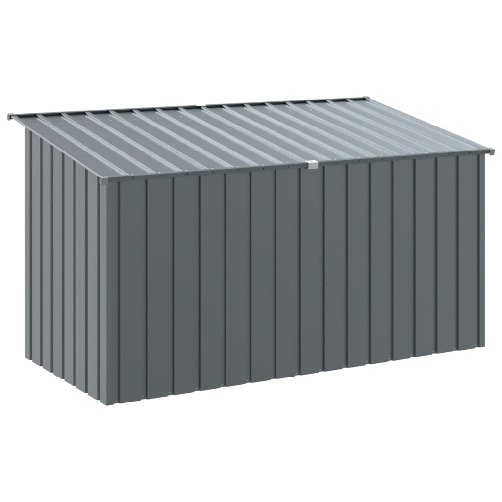 Caseta Perros Con Tejado Acero Galvanizado Gris 196x91x110 Cm_5