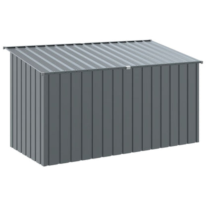 Caseta Perros Con Tejado Acero Galvanizado Gris 196x91x110 Cm_5