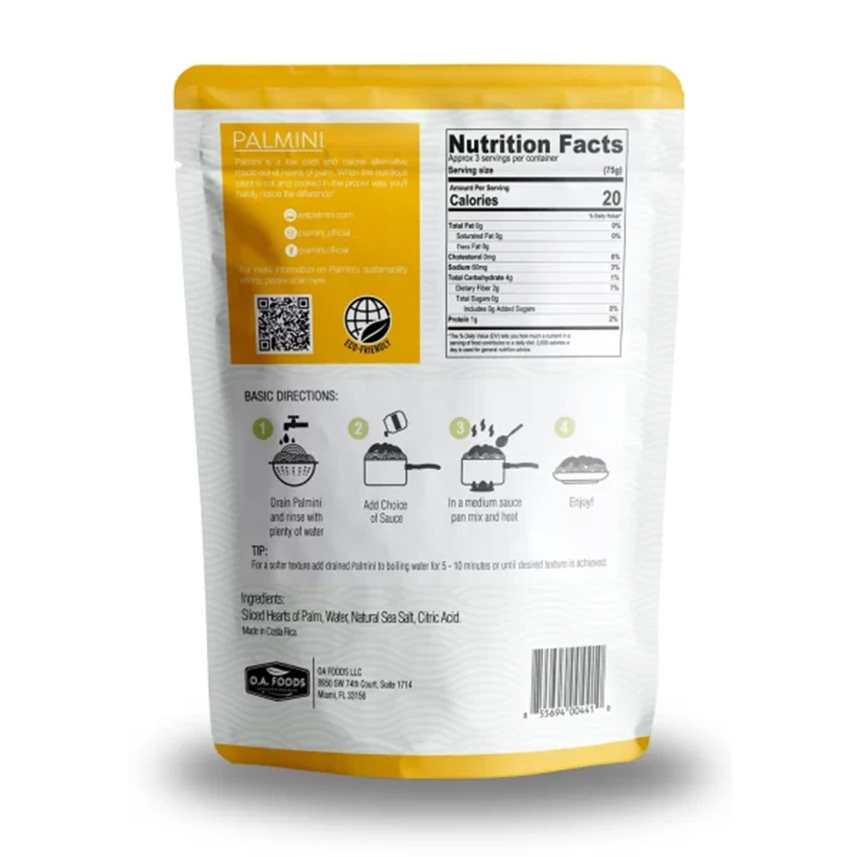 Pasta Cabello de Angel de palmito Palmini 338 g