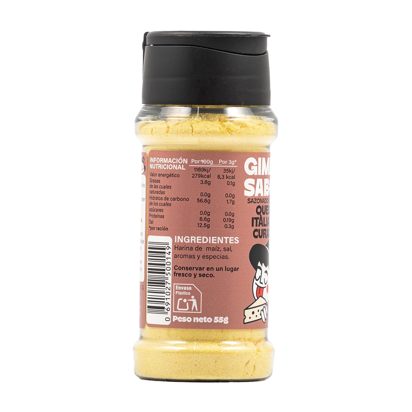 Sazonador Vegetal Sabor A Queso Parmesano 55g | Sin Gluten, Sin Alérgenos | Gimme Sabor