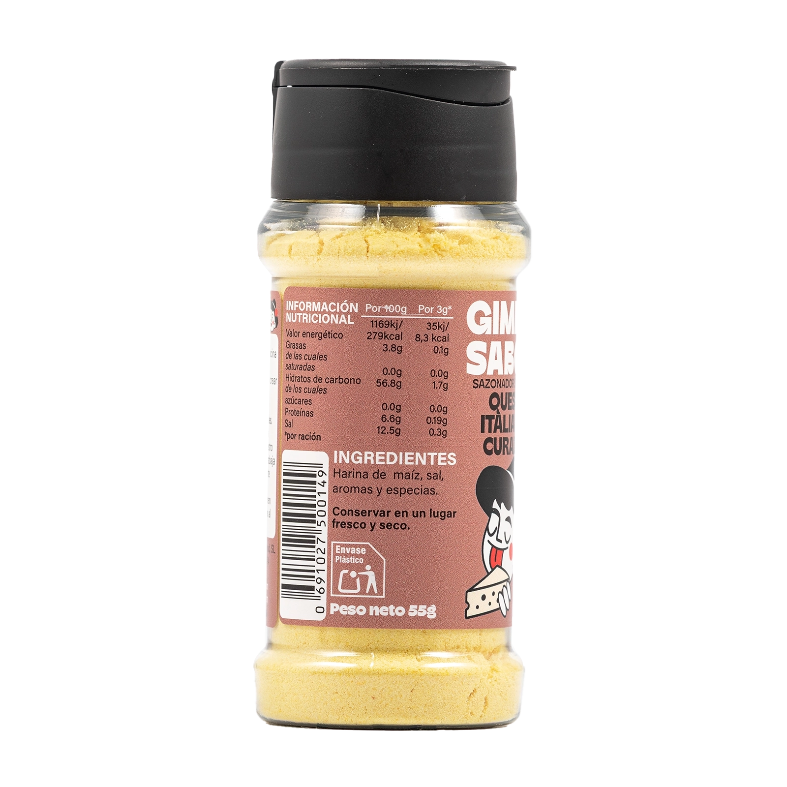 Sazonador Vegetal Sabor A Queso Parmesano 55g | Sin Gluten, Sin Alérgenos | Gimme Sabor