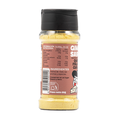 Sazonador Vegetal Sabor A Queso Parmesano 55g | Sin Gluten, Sin Alérgenos | Gimme Sabor