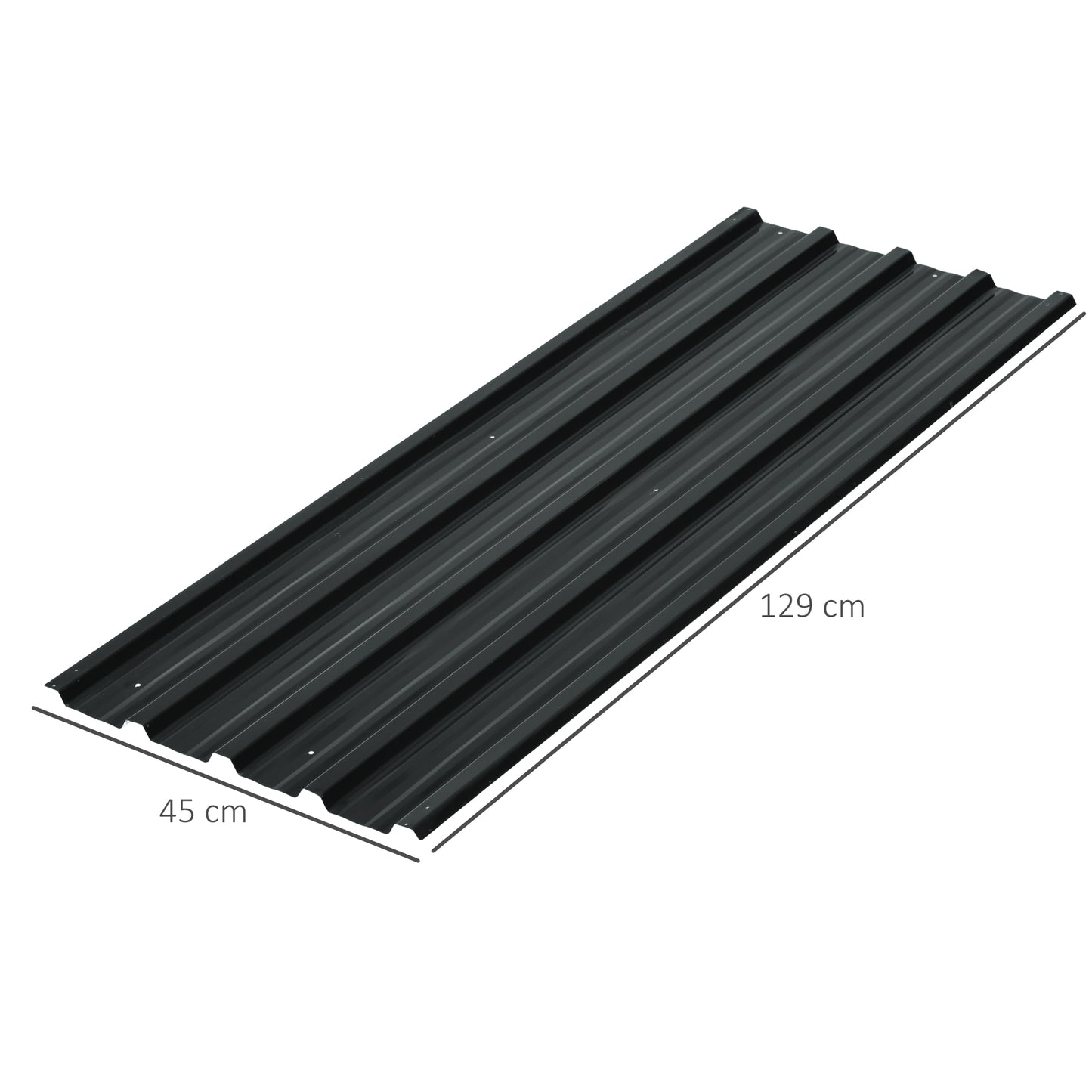 Outsunny Juego De 12 Paneles Para Tejado De Acero Galvanizado 129x45cm Gris_2