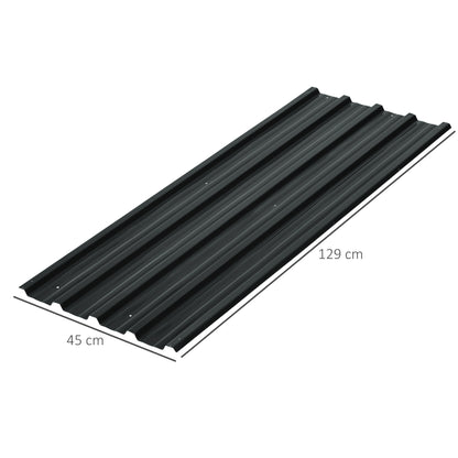 Outsunny Juego De 12 Paneles Para Tejado De Acero Galvanizado 129x45cm Gris_2