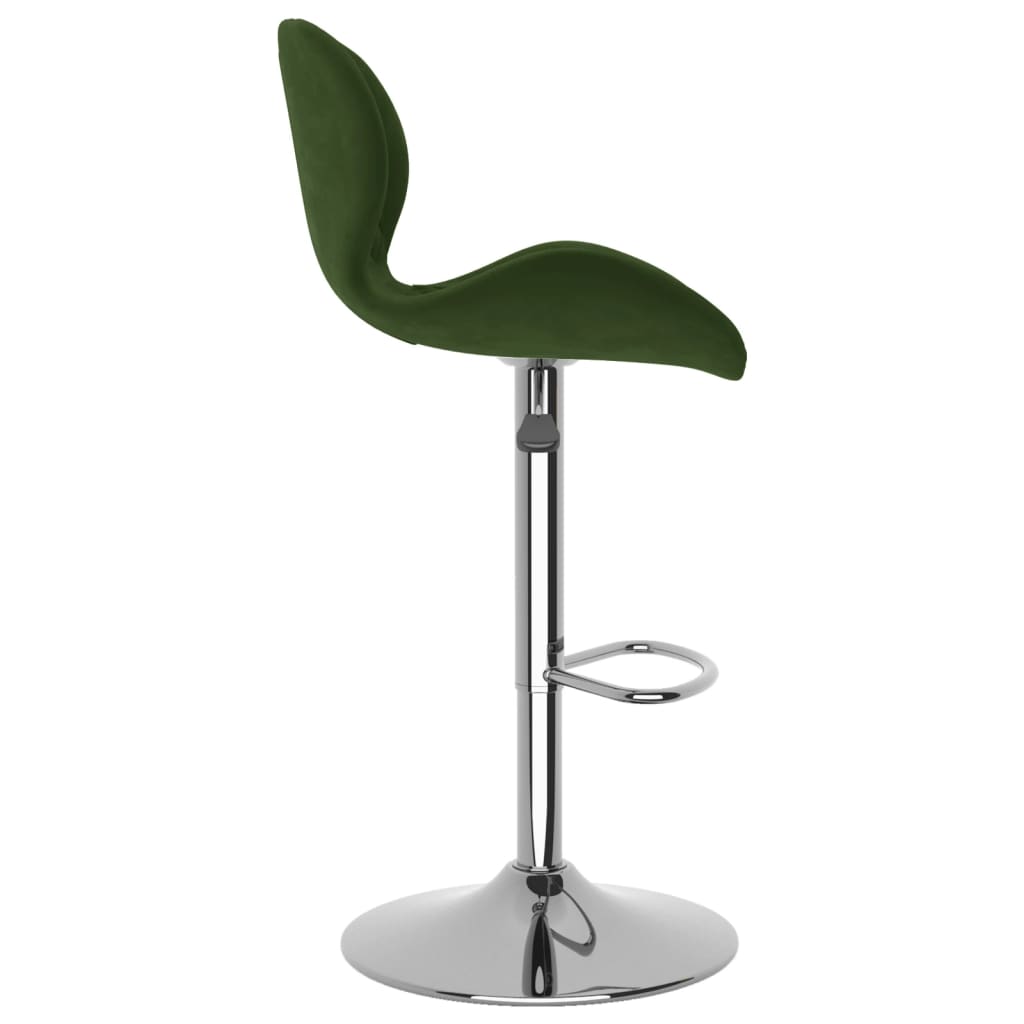 Taburetes De Cocina 2 Unidades Terciopelo Verde Oscuro_3
