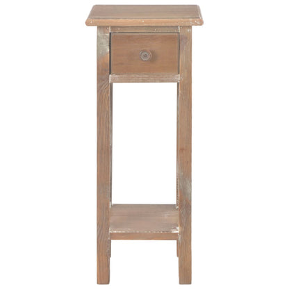 Mesa Auxiliar De Madera Marrón 27x27x65,5 Cm_1