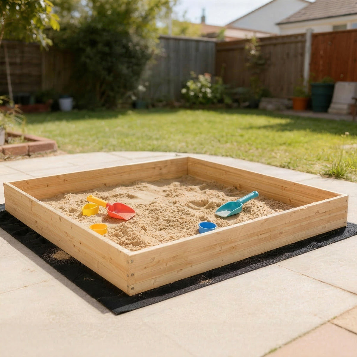 Aiyaplay Arenero Para Niños De Madera Con Excavadora Asiento Giratorio Natural_3