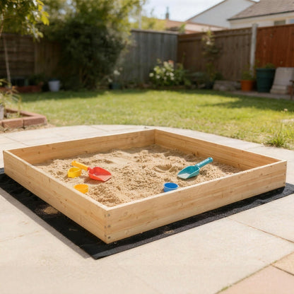 Aiyaplay Arenero Para Niños De Madera Con Excavadora Asiento Giratorio Natural_3