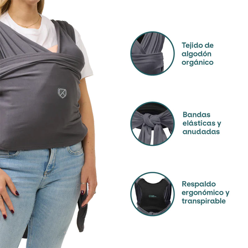 Fular Portabebés Koala Cuddle Band 2 Gris Oscuro_2