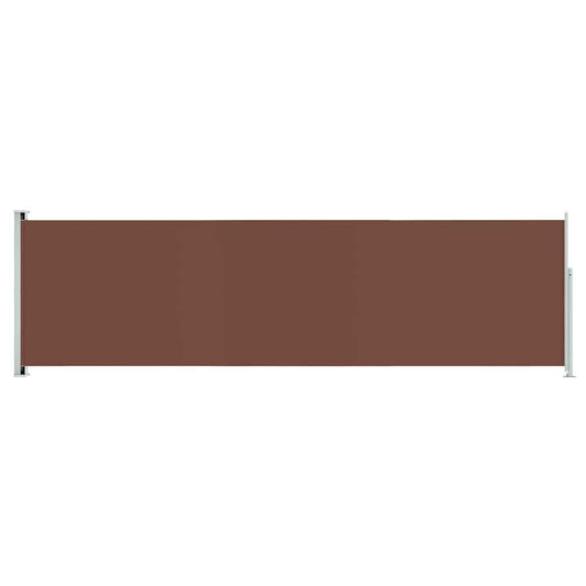 Vidaxl Toldo Lateral Retráctil De Jardín Marrón 180x600 Cm_0