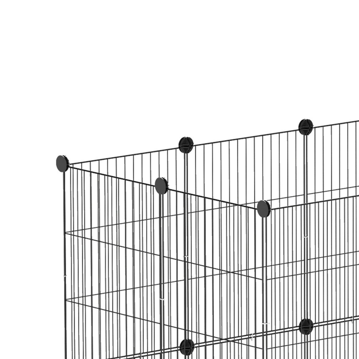 Parque Para Mascotas Pawhut Acero Negro 120x60x80 Cm D51-456v00bk_5