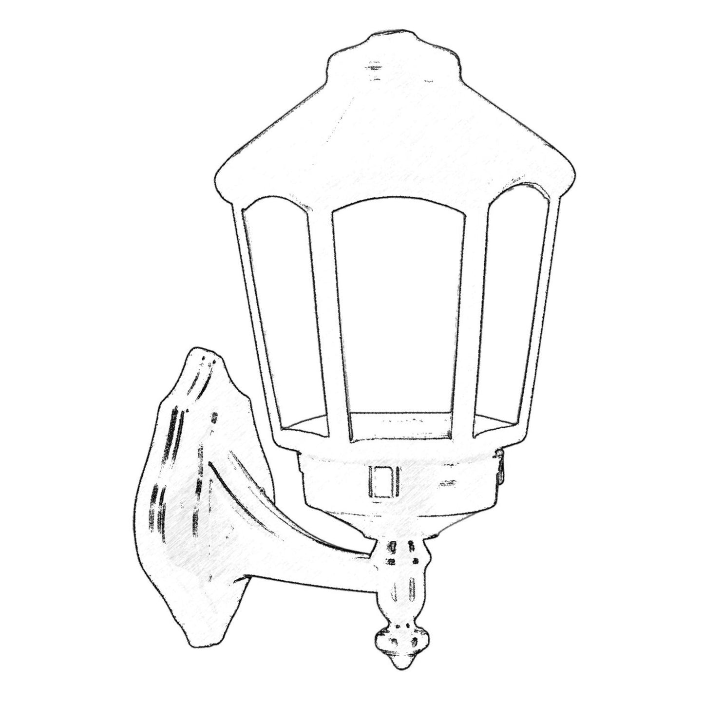 Aplique De Pared Para Exterior, Abs , Negro, 25x20x43, Casquillo E 27 Max 60 W_1