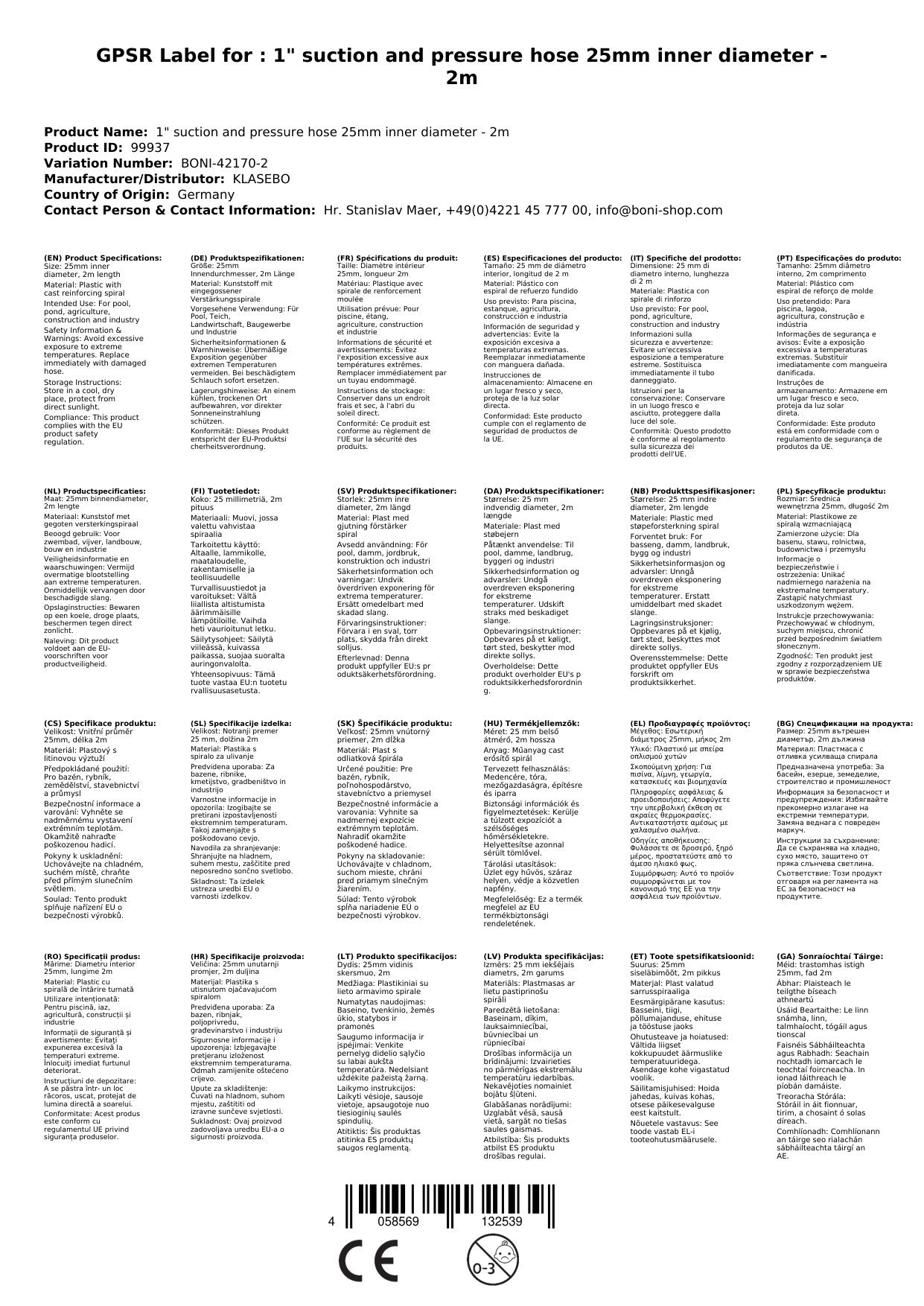 Manguera De Succión Y Descarga 25mm, Manguera Espiral Para Riego_4