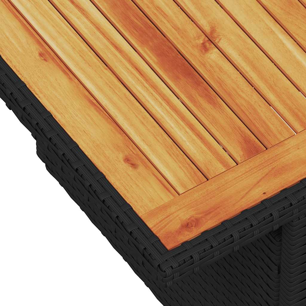 Set Sofás Jardín Y Cojines 6 Pzas Ratán Sintético Acacia Negro / Vetonek_1