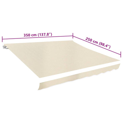 Tela De Repuesto Para Toldo Crema 3,5x2,5 M Poliéster_3